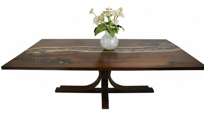 Madera real resina epoxi mesa a medida Río de epoxi Precio 1 metro cuadrado Mesas de resina