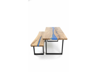Diseño mesa banco mesa de comedor mesa de cocina mesas de salón bancos macizos epoxi nuevos