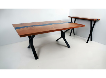 Fabricación a medida Mesa de resina epoxi Epoxy Río Madera real Precio por metro cuadrado Tablas Resina
