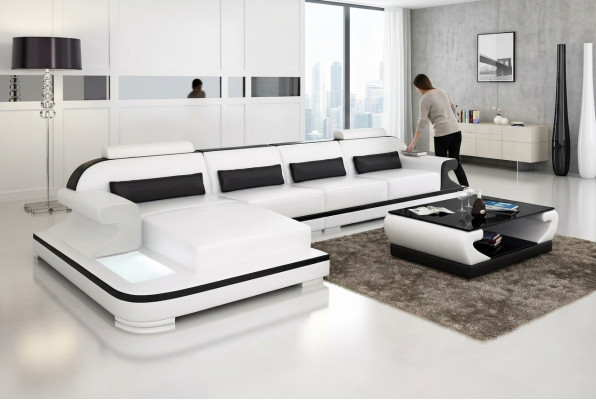 Sofá de cuero Sofá esquinero Tapizado Sofá Almohadón Sofá Sofá de esquina Sofá conjunto de muebles Estancia de vida