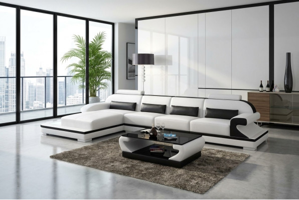 Sofá de cuero Sofá esquinero Tapizado Sofá Almohadón Sofá Sofá de esquina Sofá conjunto de muebles Estancia de vida