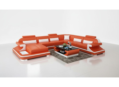 Sofá en forma de L con chaise longue sofá esquinero sofá rinconero de cuero sofá esquinera sillón en forma de L