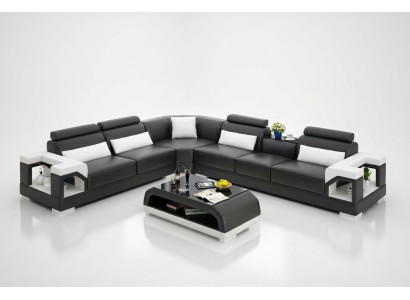 Sofá en esquina sillón tapizado conjunto de esquina sofá juegos conjunto de sofá de cuero en esquina paisaje de vida
