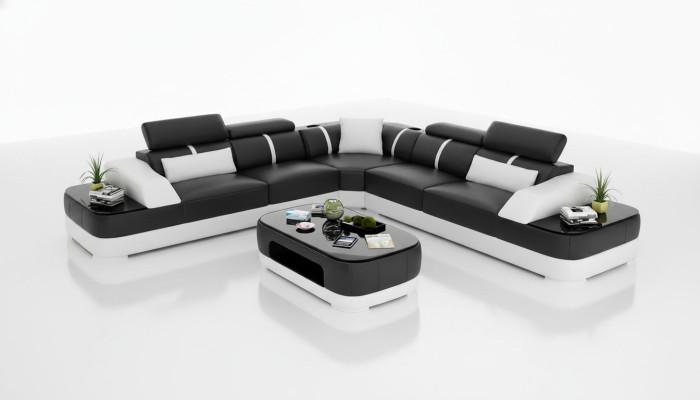 Muebles de diseño sofá rinconera sofá de esquina sala polster cuero sofá