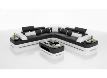 Muebles de diseño sofá rinconera sofá de esquina sala polster cuero sofá