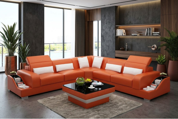 Conjunto de sofás Sofá de cuero Sofá de esquina Tapizado Sofá Conjunto de sofás Sofá seccional