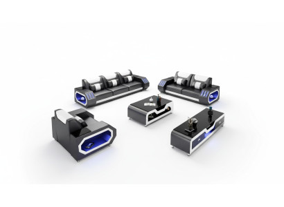 Conjunto de sofás 3-2-1 asientos Sofá moderno Sofá de cuero Sofá de diseño Nueva área de estar