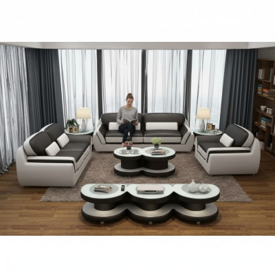 Sofá conjunto 321 mesa taburete aparador salón esquina sofá sofá 7 piezas.
