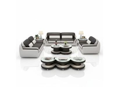 Sofá conjunto 321 mesa taburete aparador salón esquina sofá sofá 7 piezas.