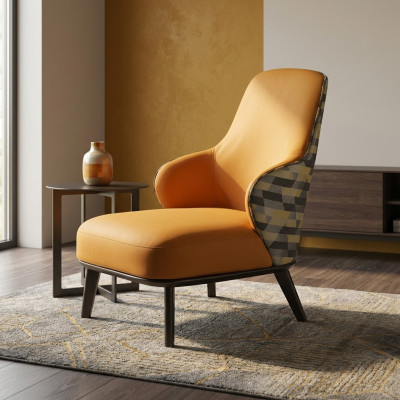 Sillón moderno tapizado sillón orejero sofá sofá sofá diseñador club silla respaldo.