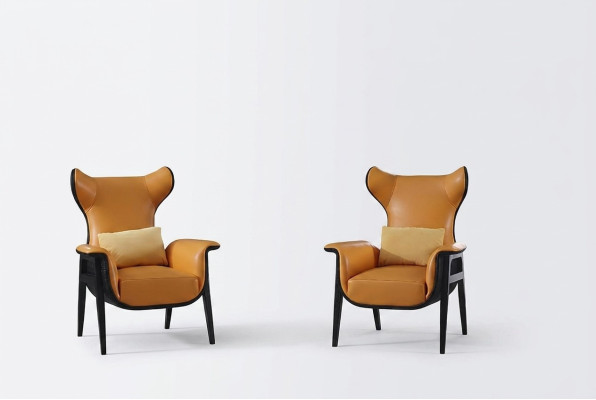 Sillón moderno sillón tapizado relax orejas sofá diván diseñador club