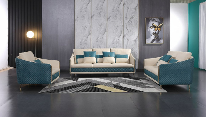 Conjunto de sofás de diseñador Sofá Sofá Sofás de tapizado exclusivos Sofás de cuero exclusivos