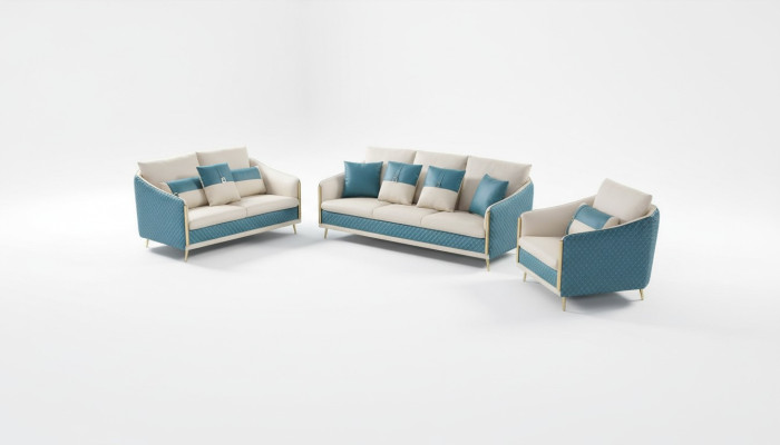 Conjunto de sofás de diseñador Sofá Sofá Sofás de tapizado exclusivos Sofás de cuero exclusivos