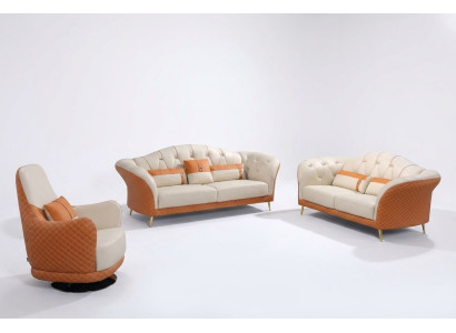 Muebles exclusivos de diseñador para tapicería, conjunto de sofás de 32 plazas, 2 piezas. Conjunto de sala de estar.