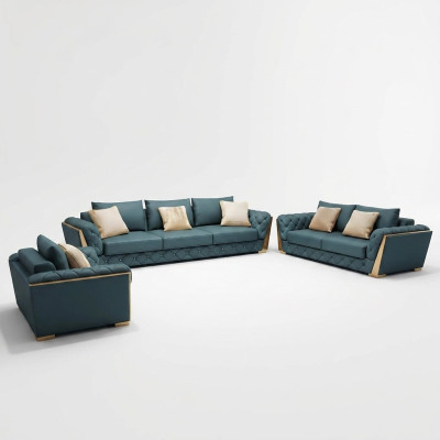 Sofá moderno de 3 plazas, conjunto de salón, sofás de diseñador, cojines nuevos.