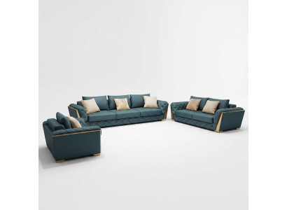 Sofá moderno de 3 plazas, conjunto de salón, sofás de diseñador, cojines nuevos.