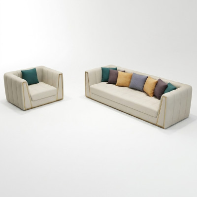 Acero inoxidable Muebles de diseño exclusivo 31 plazas Taburete Sofá Juego de tapicería