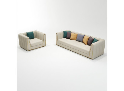 Acero inoxidable Muebles de diseño exclusivo 31 plazas Taburete Sofá Juego de tapicería