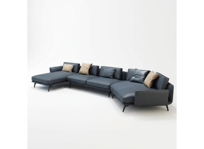 Muebles italianos para la sala de estar, sofá de esquina, sofá tapizado, sofá de lujo, conjunto de esquina.