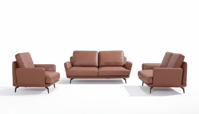 Sofás tapizados de sala de estar Conjunto de sofás de cuero 3+2+1 plazas Sofá moderno sofá