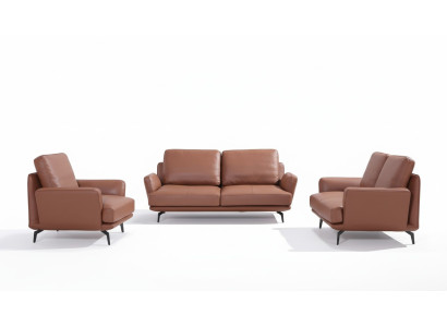 Sofás tapizados de sala de estar Conjunto de sofás de cuero 3+2+1 plazas Sofá moderno sofá