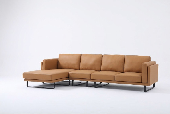 Sofá de esquina diseño sofá de esquina muebles de sala modernos sofá tapizado de cuero