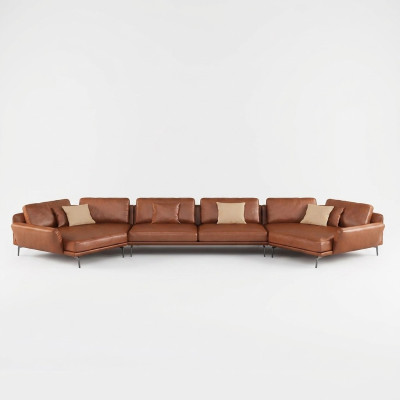 Sofá de esquina Muebles italianos Sofá de salón Acolchado Sofá de lujo Conjunto de esquina