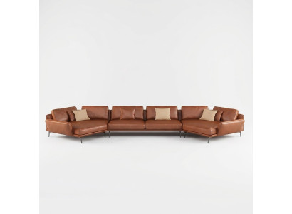 Sofá de esquina Muebles italianos Sofá de salón Acolchado Sofá de lujo Conjunto de esquina