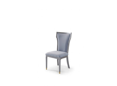 Silla de comedor de madera con asiento acolchado, mobiliario italiano, silla de respaldo.