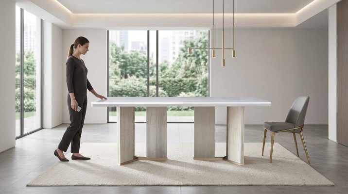 Mesa de comedor muebles sala de estar mesas de madera mesa diseño italiano nuevo