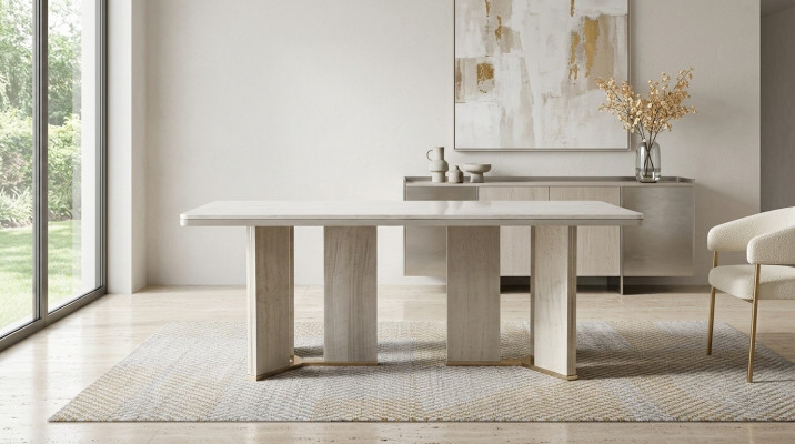 Mesa de comedor muebles sala de estar mesas de madera mesa diseño italiano nuevo