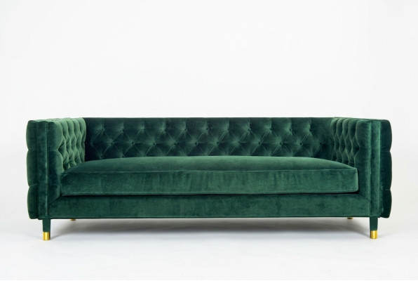 Sofá Chesterfield de tela para sala de estar, sofá tapizado con conjunto de asientos 3 plazas, nuevo.