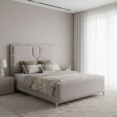Camas Cama doble Diseño Dormitorio Cama de madera Camas 150x200cm Hotel