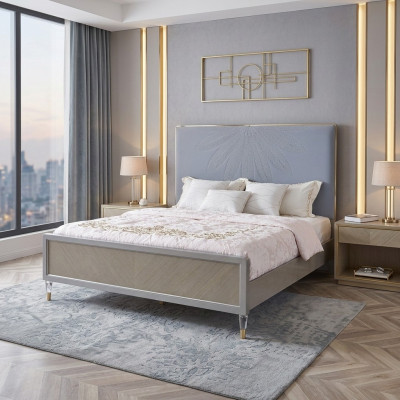 Diseño de cama Dormitorio Madera Cama Camas 180x200cm Camas Doble Hotel