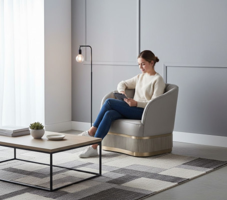 Sillones de lujo para sala de estar, sillas tapizadas de hotel, diseñador moderno de una plaza.