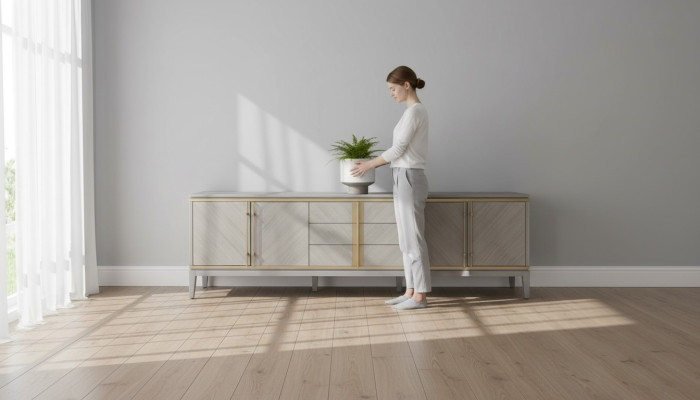 Muebles de estilo italiano, cómoda, mueble bajo, armario, cómodas de diseñador.