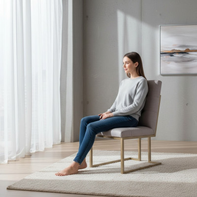 Silla Sillón Tapizado Silla moderna Silla de diseñador Comedor Swing