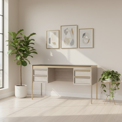 Diseño de escritorio de lujo, estilo de muebles de oficina, escritorios, mesa italiana.