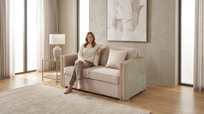 Sofá sofá tapizado sofá de diseño asientos de dos plazas estilo americano muebles