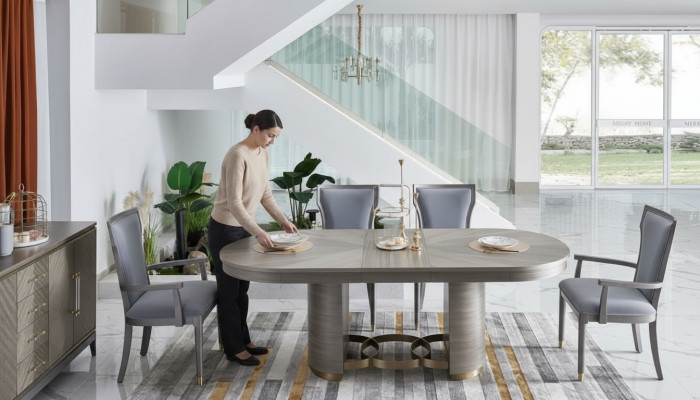 Diseño de silla conjunto de 6 sillas de lujo grupo de sillas de asiento acolchado sillón conjunto nuevo