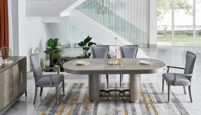 Diseño de silla conjunto de 6 sillas de lujo grupo de sillas de asiento acolchado sillón conjunto nuevo