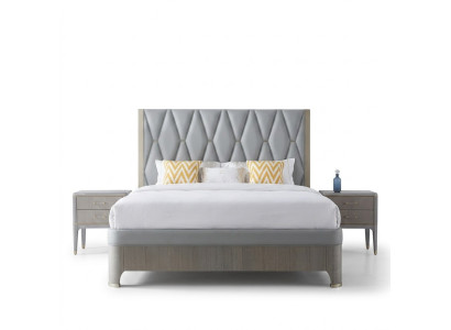 Diseño de cama de lujo de dormitorio en madera de 180x200cm.