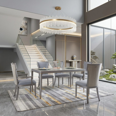 Conjunto completo de sillas de comedor Conjunto de 6 sillas con respaldo