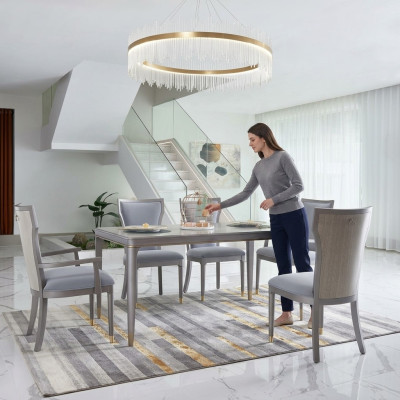 Comedor Mesa Diseñador Muebles de lujo Mesa de madera 160x90cm Sala de estar