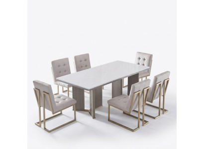 Mesa de comedor Diseñador Muebles de lujo Mesas de madera 180x90cm Sala de estar