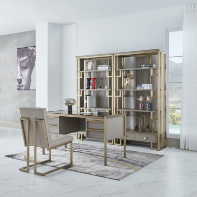 Alta calidad Diseñador Oficina Mobiliario Estilo Muebles Mesa Silla Vitrina de 4 piezas.