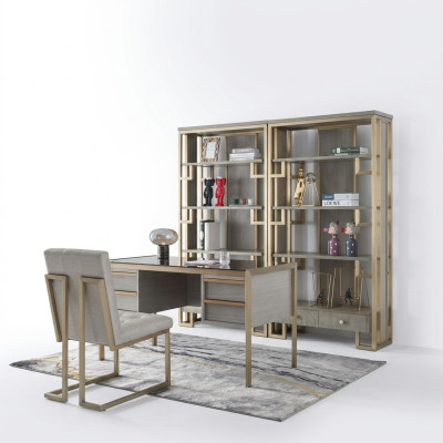 Alta calidad Diseñador Oficina Mobiliario Estilo Muebles Mesa Silla Vitrina de 4 piezas.