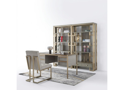 Alta calidad Diseñador Oficina Mobiliario Estilo Muebles Mesa Silla Vitrina de 4 piezas.