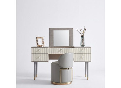 Vanity console table secretary cosmetic mirror dresser stool
