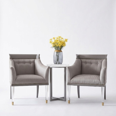 Muebles de diseño de lujo en estilo italiano. Sillón de salón de club de estar.